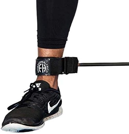 Fitness Health Lateral Stepper Resistance Band With 2 Padded Ankle Straps - Made With Heavy Latex Rubber - Promotes, Strengthen Lateral Motion - Great for Racket, Ball Sports, Pilates  Yoga Exercises