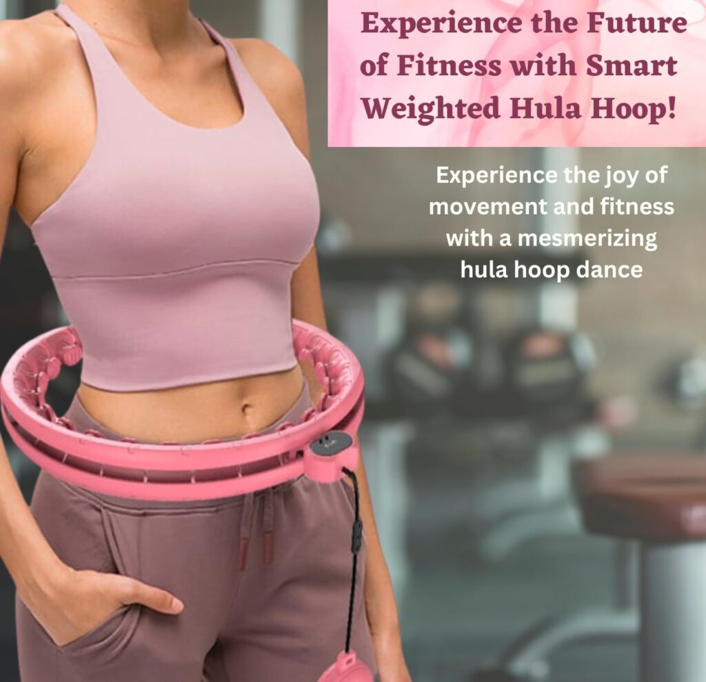 AJ SHOP Weighted Hula Hoop For Adults, Hula Hoop Fitness Equipment Package Includes Resistance Bands Set And Skipping Ropes For Adults – Set Of 3 Products