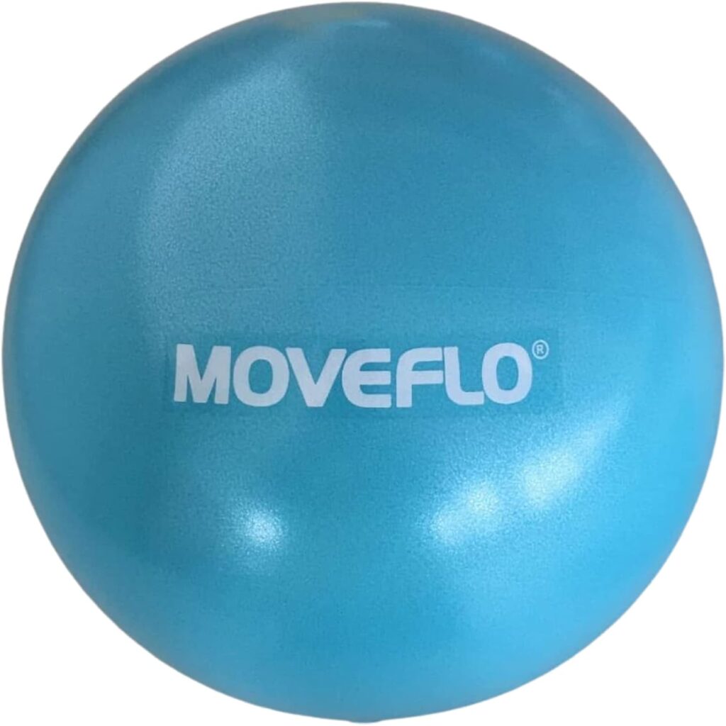 Moveflo Pilates Ball | Blue 23-25cm Soft Exercise Ball | Pelvic Health Exercise | Mini Gym, Yoga, Pilates, Physical Therapy Ball | Studio, Gym, Office or Home Equipment
