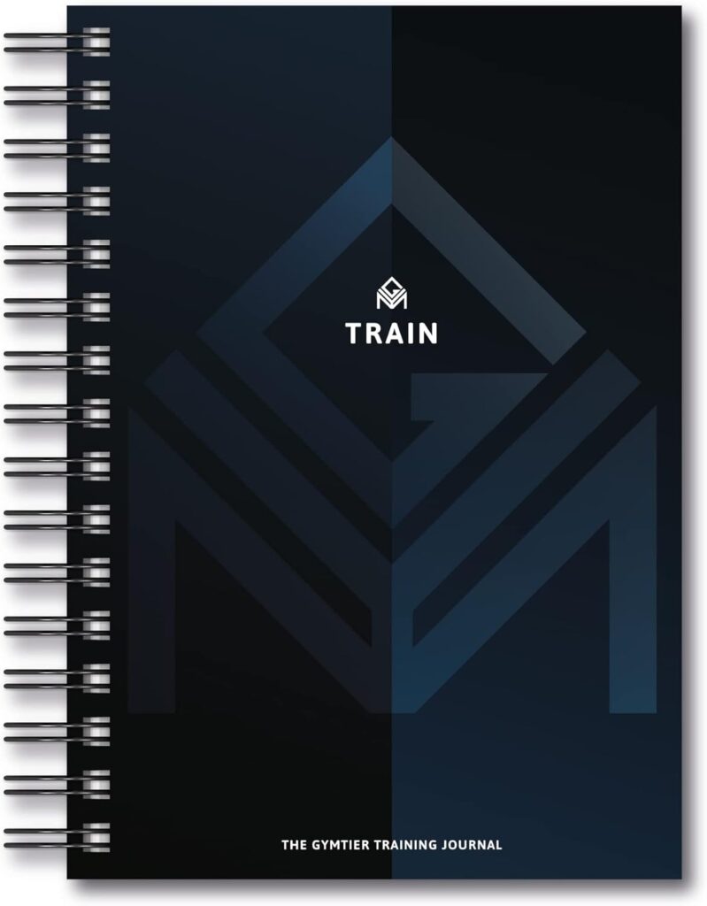 GYMTIER Workout Training Journal - A5 Gym Fitness Log Diary - 200 Pages Track your workouts - One Rep Max Tracker - Body Weight Goals  Tracking